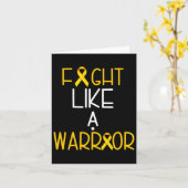 戦士の幼少期がん認識度Teのように戦う カード (黄色い花)