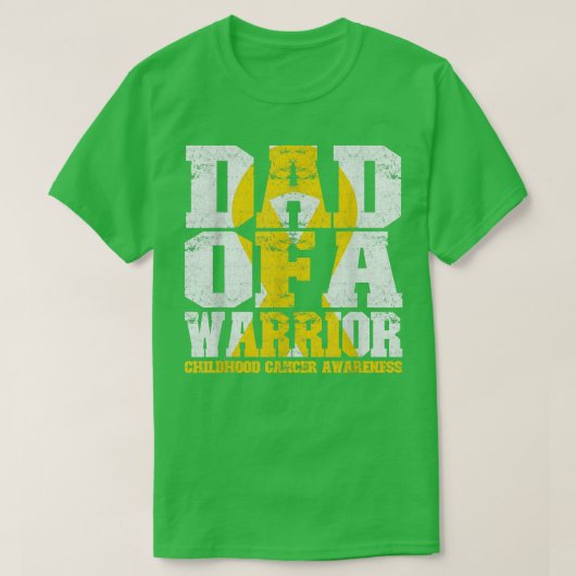 戦士の幼少期がんTシャツリボンOのパパ Tシャツ (デザイン正面)
