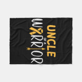 戦士の幼少期のがんリボンの伯父 フリースブランケット (正面(横))