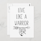 戦士の手引きマントラやる気を起こさせるのように生きる ポストカード (正面/裏面)