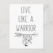 戦士の手引きマントラやる気を起こさせるのように生きる ポストカード (正面)