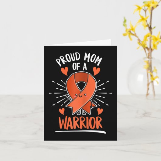 戦士の母のために白血病デザインと戦う カード (黄色い花)