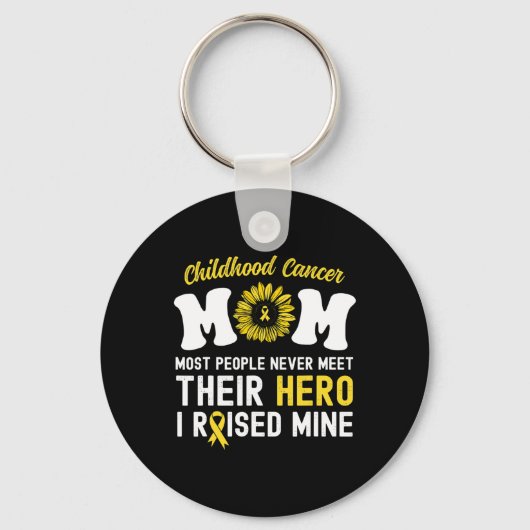 戦士の母の主人公の小児癌認識度S キーホルダー (正面)