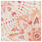 戦士の火の水彩画の曼荼羅 ファブリック (クローズアップ)