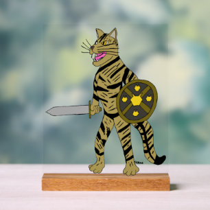 戦士の猫 アクリルサイン