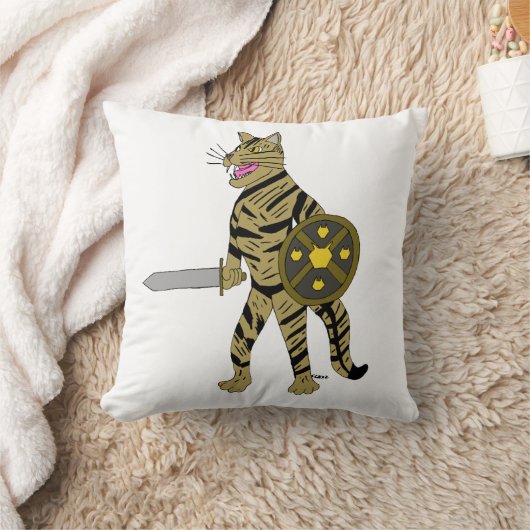戦士の猫 クッション (ブランケット)