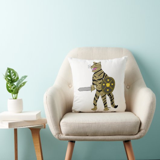 戦士の猫 クッション (椅子)