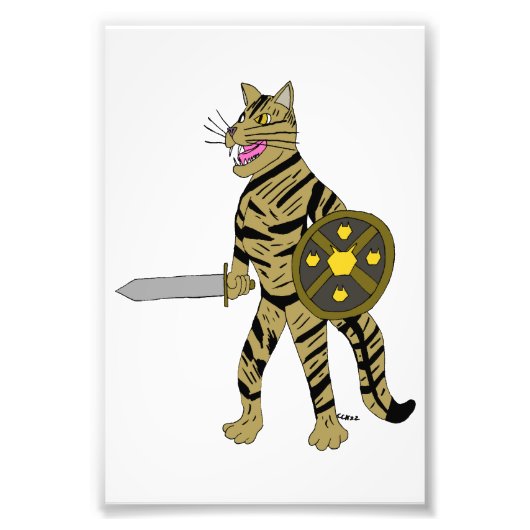 戦士の猫 フォトプリント            (正面)