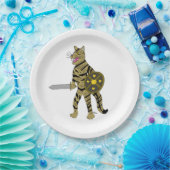 戦士の猫 ペーパープレート (パーティー)