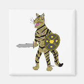 戦士の猫 マグネット (正面)