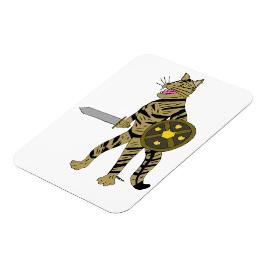戦士の猫 マグネット (左側)