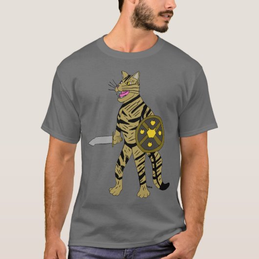戦士の猫 Tシャツ (正面)