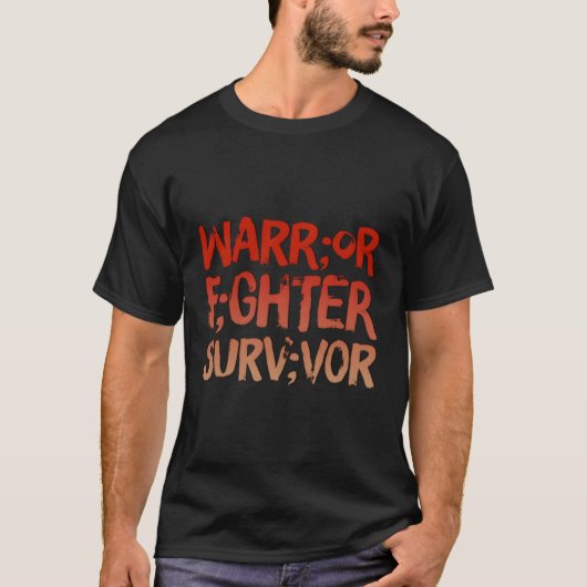 戦士の生存者セミコロンTALヘルスアワル Tシャツ (正面)