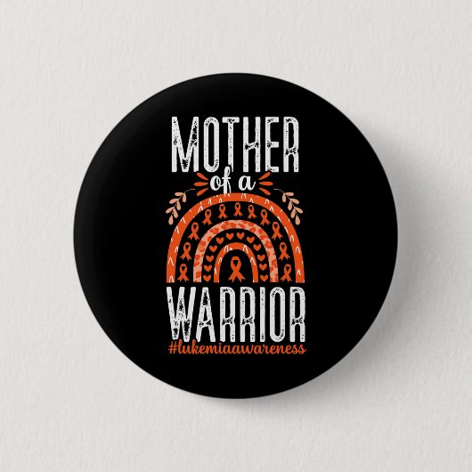 戦士の白血病の認識度月のがんRibboの 缶バッジ (正面)
