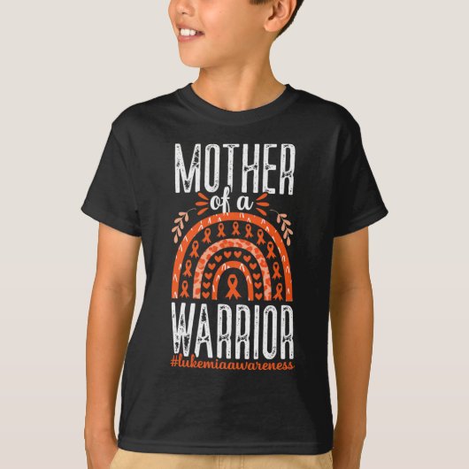 戦士の白血病の認識度月産の母 Tシャツ (正面)
