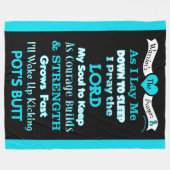 戦士の祈りの言葉...p.O.T. フリースブランケット (正面(横))