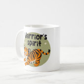 戦士の精神かわいいかわいいベビータイガーオレンジ コーヒーマグカップ (正面左)