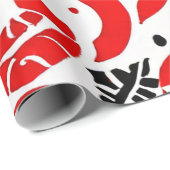 戦士の精神：赤、黒、白 ラッピングペーパー (ロールコーナー)