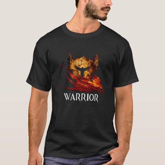 戦士の職業ファンタジー中世Mmorpgゲーマー Tシャツ (正面)