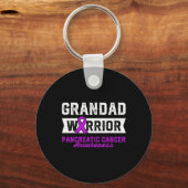 戦士の膵紫色のリボンの支柱の祖父 キーホルダー (正面)