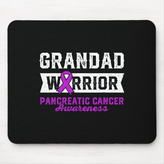 戦士の膵紫色のリボンの支柱の祖父 マウスパッド (正面)