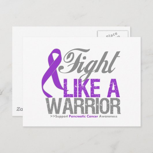 戦士の膵臓がんのように戦う ポストカード (正面/裏面)