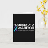 戦士の自殺予防アウェアのメンズハズニング カード (黄色い花)