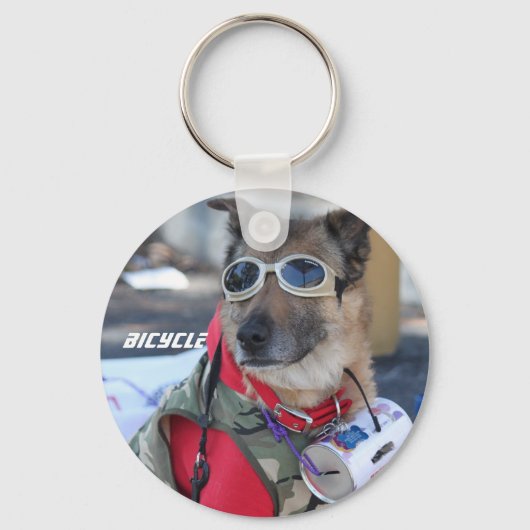 戦士の自転車キーチェーン キーホルダー (正面)