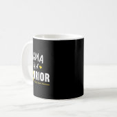 戦士の英雄のママ 小児がん啓発  コーヒーマグカップ (正面左)