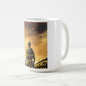 戦士の行進 – 軍事力と名誉のグラフィックTシャツ コーヒーマグカップ (正面右)