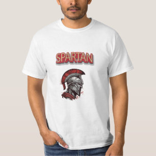 戦士の誇り - 赤い羽根のスパルタの兜 Tシャツ