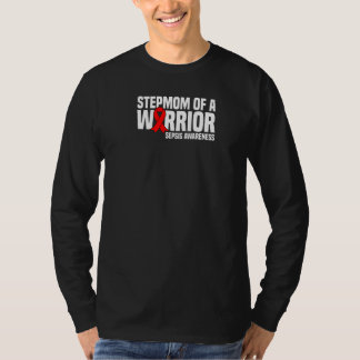 戦士の赤い黒いリボン敗血症の継母 Tシャツ