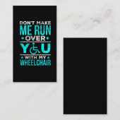 戦士の車いおもしろいすジョーユーモアのあるク 名刺 (正面/裏面)