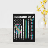 戦士の転移性乳がん米国国旗の カード (黄色い花)