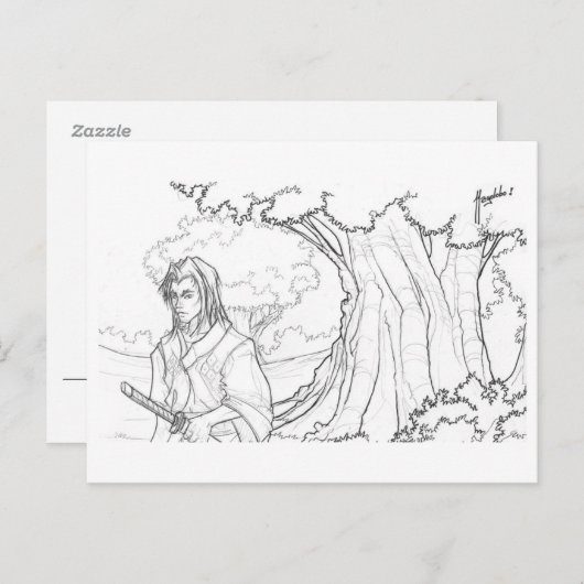 戦士の道 ポストカード (正面/裏面)