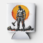 戦士の野蛮な中世ファンタジーの謙虚さクール 缶クーラー (正面)