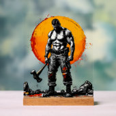 戦士の野蛮な中世ファンタジーの謙虚さ アクリルサイン (ニュートラル)