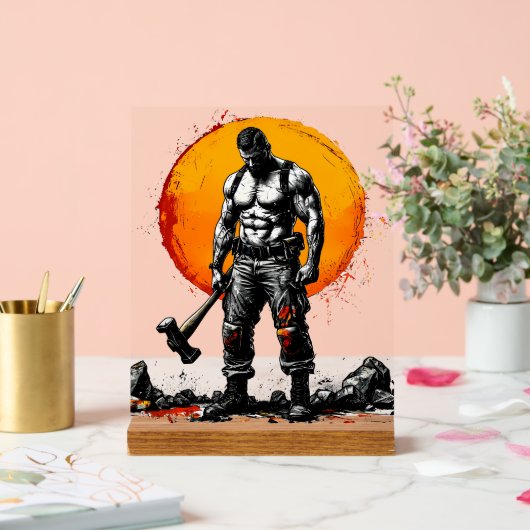 戦士の野蛮な中世ファンタジーの謙虚さ アクリルサイン (ウェディング)