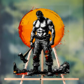 戦士の野蛮な中世ファンタジーの謙虚さ アクリルサイン (ニュートラル)