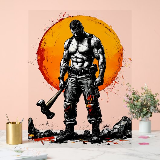 戦士の野蛮な中世ファンタジーの謙虚さ アクリルサイン (ウェディング)