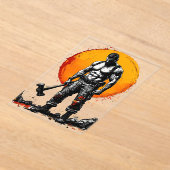 戦士の野蛮な中世ファンタジーの謙虚さ アクリル招待状 (レイダウン)