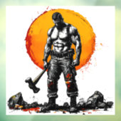 戦士の野蛮な中世ファンタジーの謙虚さ ウィンドウサイン (シート3)