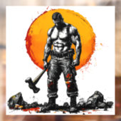 戦士の野蛮な中世ファンタジーの謙虚さ ウィンドウサイン (シート2)