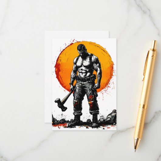 戦士の野蛮な中世ファンタジーの謙虚さ エンクロージャーカード (正面/裏面インサイチュ)