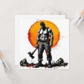 戦士の野蛮な中世ファンタジーの謙虚さ カード (正面/裏面インサイチュ)