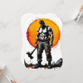 戦士の野蛮な中世ファンタジーの謙虚さ カード (正面/裏面インサイチュ)