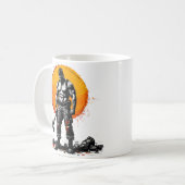 戦士の野蛮な中世ファンタジーの謙虚さ コーヒーマグカップ (正面左)