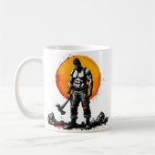 戦士の野蛮な中世ファンタジーの謙虚さ コーヒーマグカップ (左)