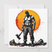 戦士の野蛮な中世ファンタジーの謙虚さ シーズンカード (正面)