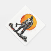 戦士の野蛮な中世ファンタジーの謙虚さ スタンダードランチョンナプキン (角)